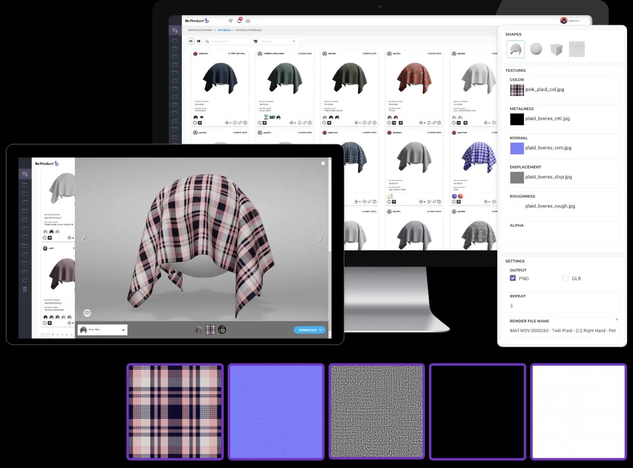 BeProduct 3D materials library